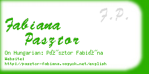 fabiana pasztor business card